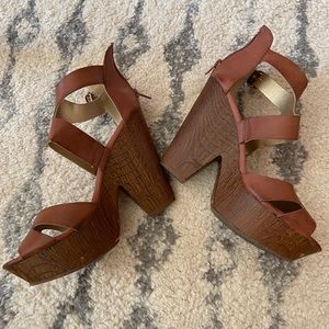 Wedge platform heels